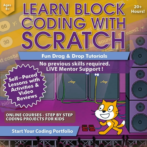 Simply Coding - Scratch Coding Course - Scratch Programming for Beginners - Learn to Code Games Activities and Projects in Scratch for Kids 6-12 Years Old