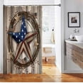 thumbnail image 5 of mvhsuoem Independence Day Texas Star Polyester Shower Curtain, 72" x 72" Waterproof, 5 of 6