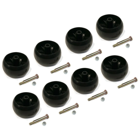 The ROP Shop (Pack of 8) Smooth Deck Wheel with Bolt, Nut for Husqvarna 589527301 & 587048801