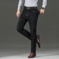 thumbnail image 4 of Pantalones vaqueros elásticos para hombre con bolsillos, ropa de trabajo, pantalones vaqueros para hombre, moda coreana de verano elástica, nueva tendencia de gran tamaño 2024 Xs, 4 of 5