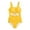 Yellow, variant on Girls One Piece Swimsuit, Bow Tie Front Cutout Bathing Suit, Elegant Fashion Sleeveless Swimwear for Beach Pool Summer Vacation(Pink Black,11-12 Years)