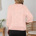 thumbnail image 4 of Bibifish Womens Cardigan Sweaters Short Sleeve Open Front Elegant Lace Sweaters Fall Casual Solid Color Lightweight Soft Ladies Kint Tops, 4 of 5