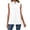 White, variant on Womens Sleeveless Chiffon Tank Top Casual Ruffle Stand Collar Loose Summer Shirt Blouse (L, Blue)
