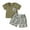 Green, variant on Little Brother Newborn Outfit Kids Baby Summer Retro Embroidery Shirts T Shirt + Elastic Shorts Set Ensemble Naissance Garcon Green 12 Months-18 Months