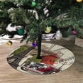 thumbnail image 2 of ZHANZZK Paris Vintage Poster Xmas Christmas Tree Skirt Stand Mat for Holiday Party Decoration Indoor Outdoor 48 inches, 2 of 3