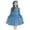Blue, variant on KyCheLot Girl's Dress Outfits with Beret Hat Flowy A-Line Collared Long Sleeve Midi Dress Schoolwear 8-13 Years