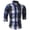 Blue, variant on QYZEU Men's Shirt Lapel Outdoor Tee Shirts Fashion Long Sleeve Plaid Button Down Shirts Casual Shirt Comfortable Breathable Lightweight Tops Blue XL