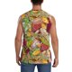 thumbnail image 4 of Fotbe Bright Mushrooms Men's Camiseta sin Mangas Estampada para Hombres, Playera Casual para Gimnasio, Entrenamiento, Playa-Small, 4 of 7