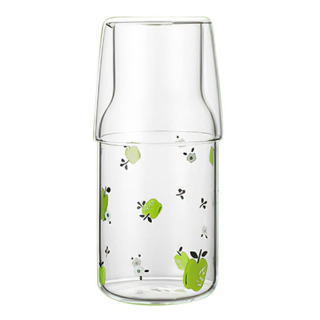 Vaso De Vidrio Hervidor Estilo Breve Fruta Taza Impresa Bebida Transparente Calix Con Tapa 550 Ml Y 275 Ml Vaso De Bebida Fría Taza De Vidrio De Borosilicato Para Bebida Jugo Agua Advancent HA027508-02