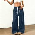 thumbnail image 2 of RXMEKW Elastic Waist Sweatpants for Women With Side Pockets Relaxed Fit Casual Pants Polyester Solid Color, 2 of 8