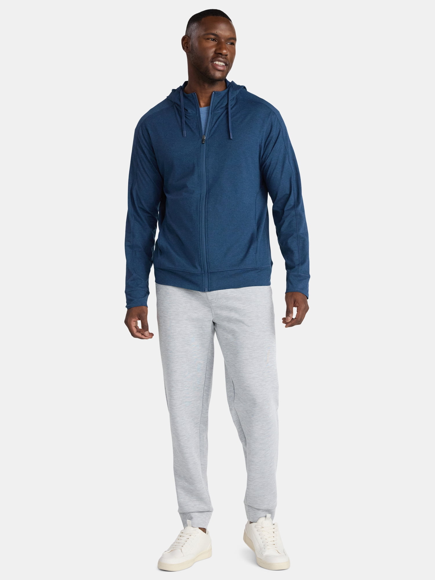 Athletic Works Men's and Big Men's ButterCore Soft Full Zip Hoodie, Sizes S-3XL