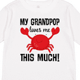thumbnail image 4 of Inktastic My Grandpop Loves Me crab Boys or Girls Long Sleeve Toddler T-Shirt, 4 of 5