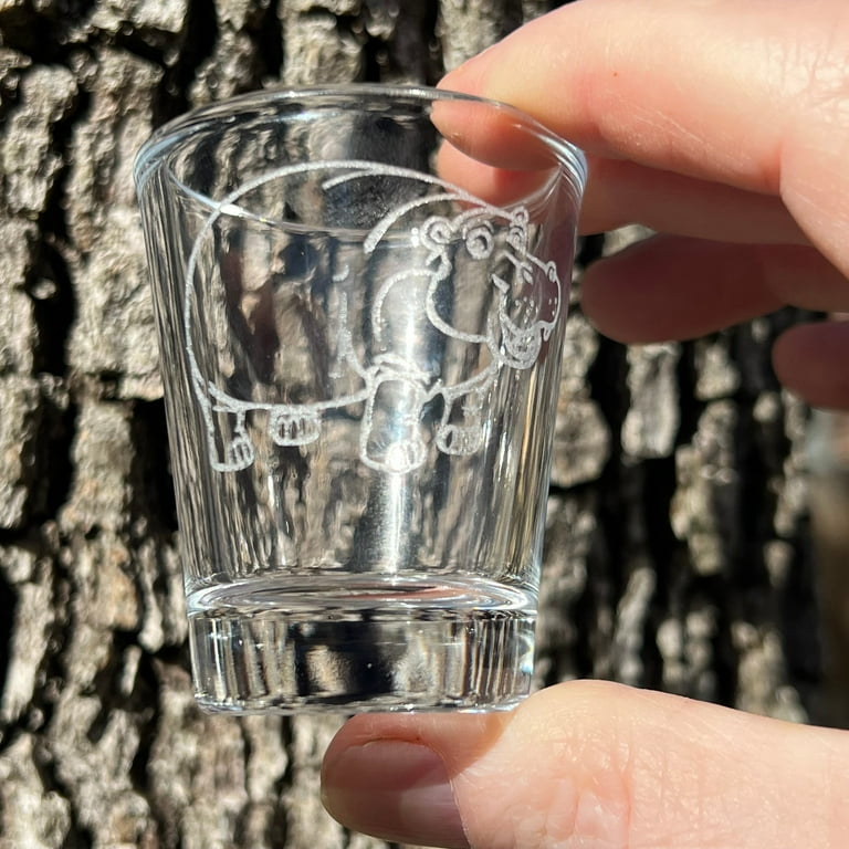 2oz Hippo Shotglass LASER 2oz Hippo Shotglass LASER