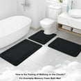 Smiry Memory Foam Bathroom Mat Rug 16"x 24", Ultra Soft Absorbent Bath