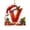 V, variant on LEFXSMR Christmas Letter Ornaments, Red Initial Ornaments with Santa Hat Gift, Letters Christmas Decorations for Christmas Tree Party Supplies, D