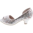 thumbnail image 2 of Bella Marie Girls Truly-5 Kids Sparkle Crystal Bling Open Toe Low Kitten Heel Pumps, 2 of 7