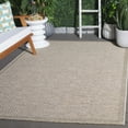 thumbnail image 2 of SAFAVIEH Sisal All-Weather Dixie Bordered Indoor/Outdoor Area Rug, Ivory/Orange Beige, 6'7" x 6'7" Square, 2 of 11