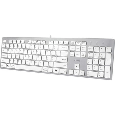 Adesso - Multi-OS Scissor switch Desktop keyboard (White) - White