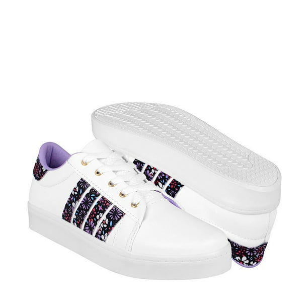 TENIS CASUALES PARA DAMA STYLO 3320 BLANCO FLORES MARINO Stylo 3320