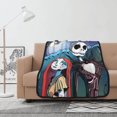 thumbnail image 1 of Manta de vellón de doble cara de Pesadilla antes de Navidad, súper suave y acogedora, manta de franela ligera y cómoda, manta de felpa cálida para sofá, cama, 40 x 50 pulgadas, 1 of 7