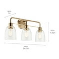 thumbnail image 4 of Kichler Lighting - Meller - 3 Light Bath Vanity In Vintage Industrial, 4 of 13
