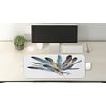 thumbnail image 2 of Floral Computer Mouse Pad, Inspirational Bouquet of Types of Colorful Retro Style Quill Pen Feather, Rectangle Non-Slip Rubber Mousepad Large, 31" x 12" Gaming Size, Multicolor, by Ambesonne, 2 of 2