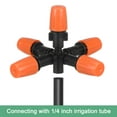 thumbnail image 4 of 10Pack Garden Irrigation Spray Emitters, 5-Way Micro Drip Sprinklers for Garden Watering System [Orange], 4 of 6