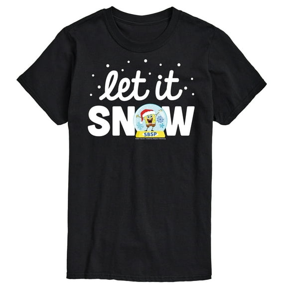 SpongeBob SquarePants - Let It Snow Christmas - Men's Short Sleeve Graphic T-Shirt