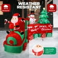 thumbnail image 4 of Ayieyill 10.5FT Christmas Inflatables Santa Claus on The Train with Elf and Snowman Built-in  Blow up Outdoor Lawn Yard Decoration Christmas Inflatable Outdoor decoration, 4 of 9