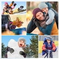 thumbnail image 6 of 1 Pairs Kids Winter Gloves Touchscreen Warm Thermal Water-Resistant for Boy Girl Running Cycling Snow Skiing in Cold Weather, 6 of 6