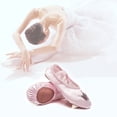 thumbnail image 6 of Sportteer Ballet Shoes 1 Pair Girls Ballet Shoes Soft Sequin Crown Pattern -skid Bottom Elastic Band Faux Silk Breathable Wear-resistant Toddler Big Elastic Dance Shoes, 6 of 9