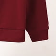 thumbnail image 6 of Girls Fleece Sweatshirt Fall And Winter Solid Color Letter Printing Warm Windproof Two Piece Set 4-5 Years Wine, 6 of 6