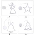 thumbnail image 4 of Ounissouiy LED decoración de Navidad colgante luz habitación ventana de cristal Navidad ventosa lámpara regalo Kits de decoración para fiestas Ángel, 4 of 6