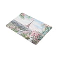 thumbnail image 2 of MKHERT Paris Landscape Oil Painting Summer Paris Flower Roses Doormat Rug Home Decor Floor Mat Bath Mat 30x18 inch, 2 of 3