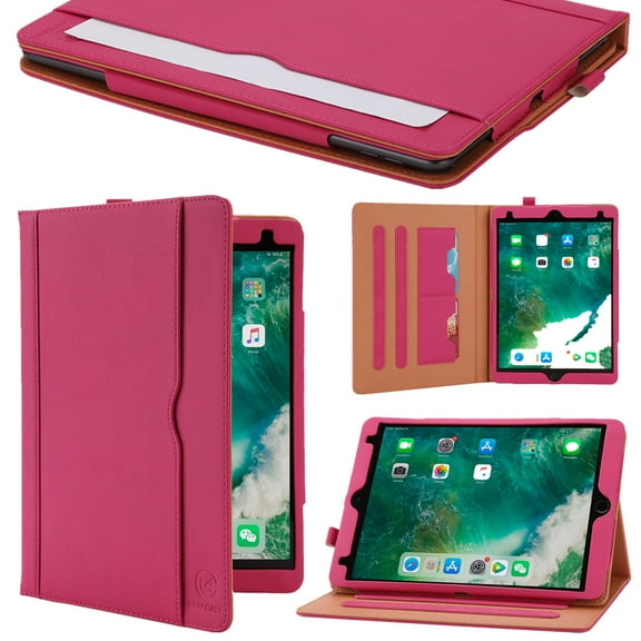 Apple iPad 10.2 Inch 2021/2020 (7th/8th/9th Generation) Case Soft Leather Stand Folio Case Cover for iPad 10.2 Inch,Multiple Viewing Angles,Auto Sleep/Wake,Document Pocket - Pink