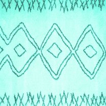 Ahgly Company Machine Washable Indoor Square Solid Turquoise Blue Modern Area Rugs, 7' Square