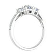 thumbnail image 2 of 1 Carat (ctw) 3-Stone Diamond Engagement Ring in 14k White Gold (Ring Size 6) (I1-I2 Clarity), 2 of 4
