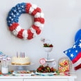 thumbnail image 2 of Independence Day Red White Blue Star Wreath Patriotic Holiday Decor for Front Door Entryway Wall Mantel Indoor Outdoor 4th of July Decoration, 2 of 9
