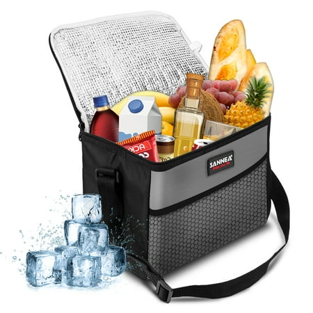 Picnic Bag, 9.5L Oxford Fabric Thermal Cooler Bag Waterproof Insulated Portable Picnic Travel Lunch Ice Food Bag Family Camping Travel or Food Delivery and (Best Food Delivery App Houston)