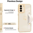 thumbnail image 4 of Galaxy S21 Plus 5G Luxury Electroplated Case with Strap Love Heart Plating Gold Bumper Cover for Women Girls Anti-Scratch Shockproof Back Phone Case for Samsung Galaxy S21 Plus 5G 6.7 Inch, 4 of 6