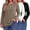 Coffee-White-Black, variant on 3 Pack T Shirts for Women Crew Neck Plus Size Women Shirts Long Sleeve Tees Casual Basic Fall Tops