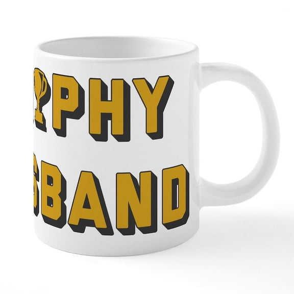 CafePress - Trophy Husband - 20 Oz White Ceramic Mega Mug