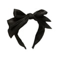 thumbnail image 2 of Diadema con lazo jinwen tocado de moda banda para el cabello ancha Negro, 2 of 7