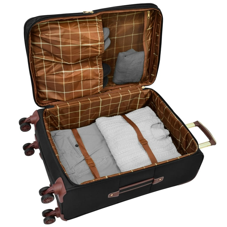 (取寄) ロンドン フォグ 20インチ ウェストミンスター キャリーオン スピナー スーツケース - ソフトサイド, エクスパンダブル, グレイ London Fog 20” Westminster Carry-On Spinner Suitcase - Softside, Expandable, Grey Heather-Chestnut  Grey Heather/Chestnut London Fog Westminster Black 20