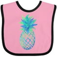 thumbnail image 3 of Inktastic Blue and Green Pineapple Boys or Girls Baby Bib, 3 of 4