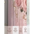 thumbnail image 6 of Pink Roses Romantic Sheer Curtains 72 Inch Length 2 Panels Set, Watercolor Botanical Floral Voile Window Treatment Rod Pocket Curtains Sheers Drapes for Bedroom/Living Room/Kitchen 52"x72"x2, 6 of 7