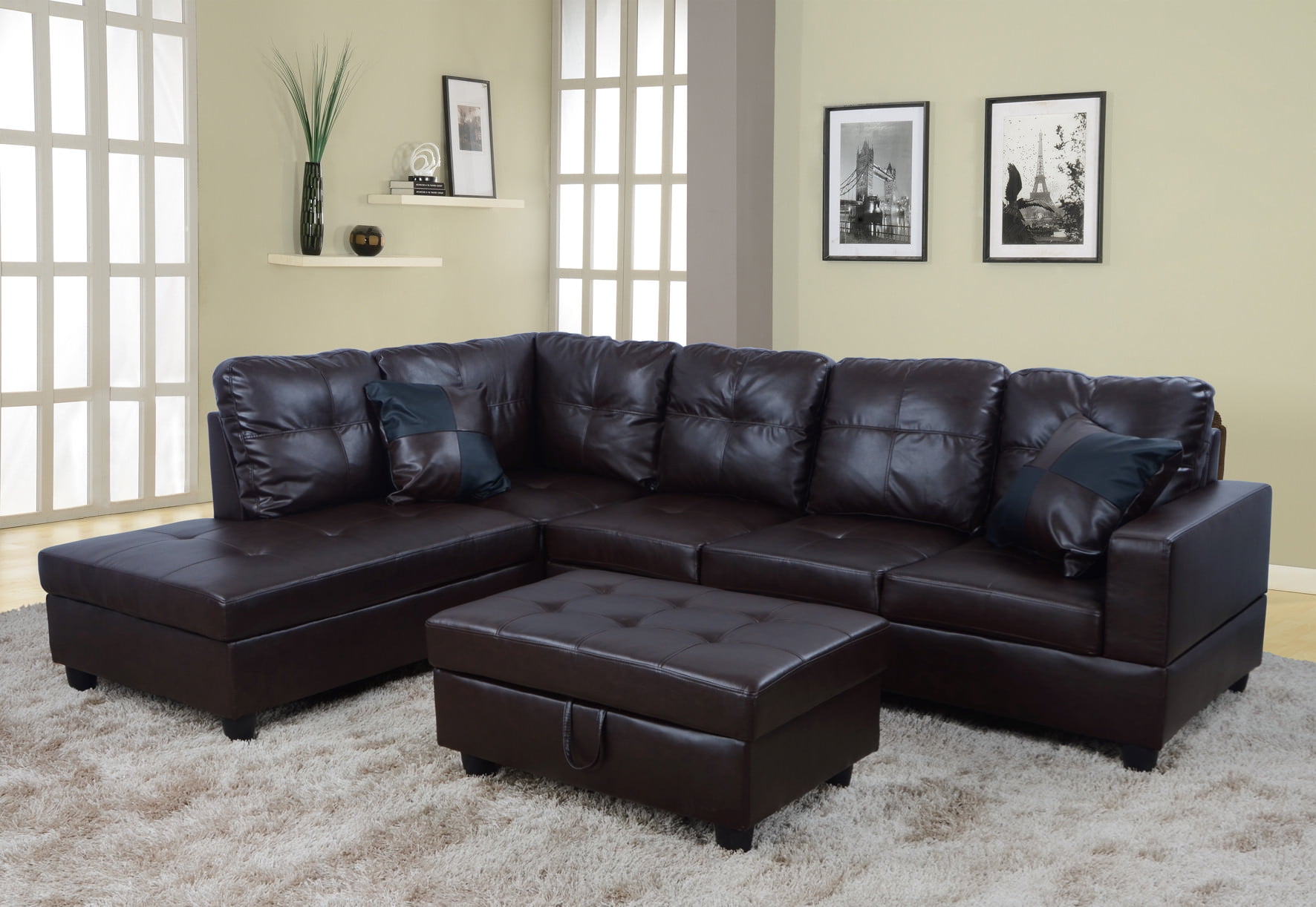 faux leather sofa 3+2