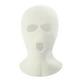 thumbnail image 3 of Qcmgmg 3 Holes Ski Mask Full Face Cover Outdoor Balaclava Winter Knitted Neck Gaiter for Halloween Sports Cycling White, 3 of 7
