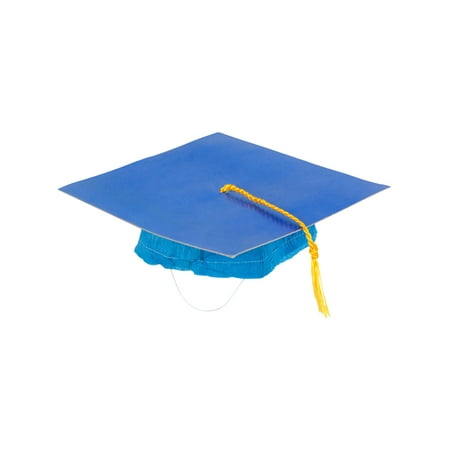 Adults Blue Graduation Graduate Grad Cap Hat With Tassel Costume
