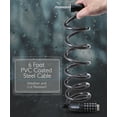 thumbnail image 4 of Fosmon Bike Lock Cable (1.8M/6FT), Heavy Duty 5-Digit Self Coiling Resettable Combination Code, Anti-Theft Bicycle Chain Security Lock & Mount Holder, 4 of 7